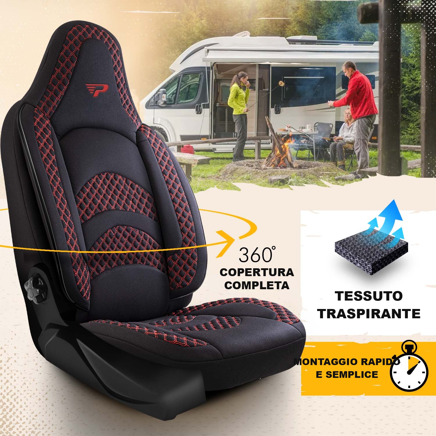 Materiale dei coprisedili Limburg - tessuto traspirante